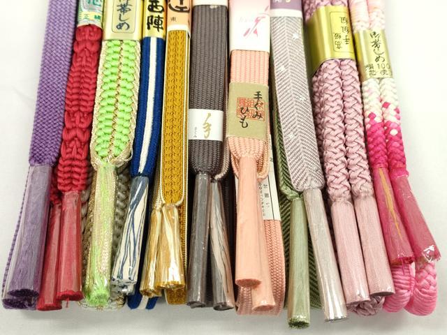 平和屋着物●和装小物　帯締め10本セット　高麗組　笹浪組　鴨川組　西陣　金銀糸　逸品　未使用　CABF7538ju