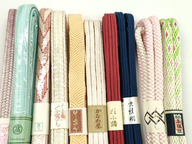平和屋着物●和装小物　帯締め10本セット　冠組　畝打組　大和組　礼装用　高島屋扱い　金糸　逸品　未使用　CABF7543ju