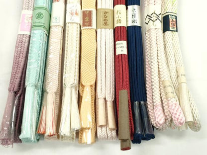 平和屋着物●和装小物　帯締め10本セット　冠組　畝打組　大和組　礼装用　高島屋扱い　金糸　逸品　未使用　CABF7543ju