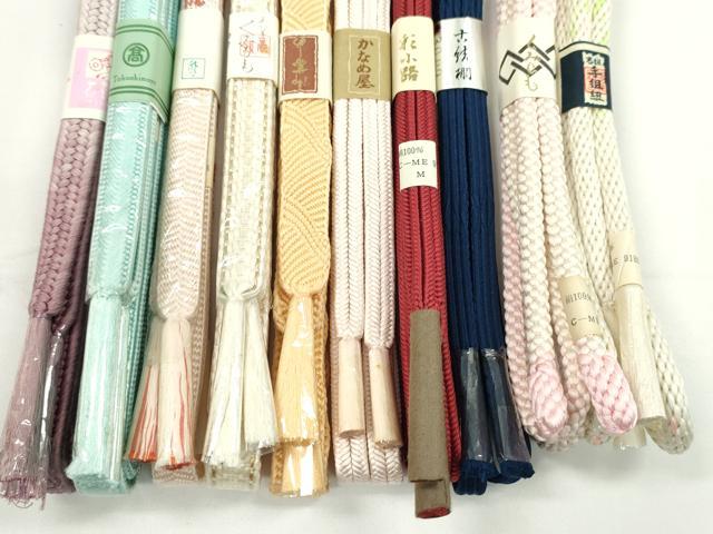 平和屋着物●和装小物　帯締め10本セット　冠組　畝打組　大和組　礼装用　高島屋扱い　金糸　逸品　未使用　CABF7543ju