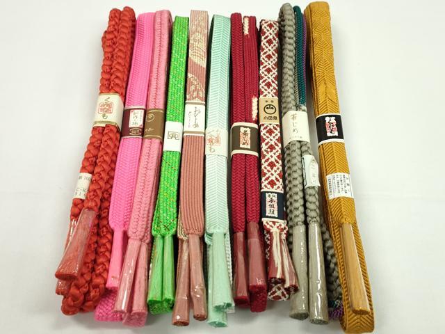 平和屋着物●和装小物　帯締め10本セット　高麗組　笹浪組　長尺あり　小田急百貨店扱い　金銀糸　逸品　未使用　CABF7547ju