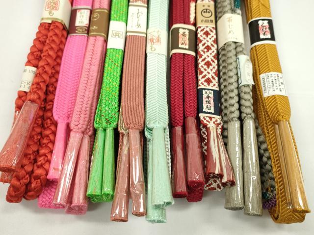平和屋着物●和装小物　帯締め10本セット　高麗組　笹浪組　長尺あり　小田急百貨店扱い　金銀糸　逸品　未使用　CABF7547ju
