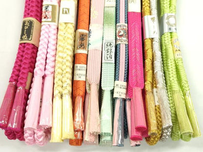 平和屋着物●和装小物　帯締め10本セット　高麗組　大和組　鴨川組　礼装用　さんび謹製　金銀糸　逸品　未使用　CABF7548ju