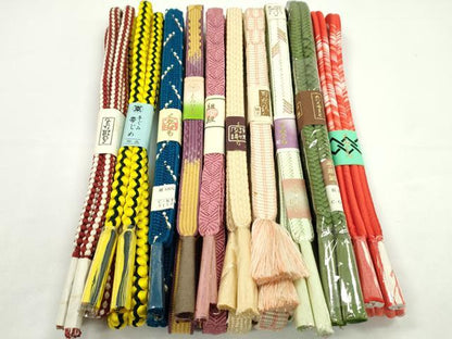平和屋着物●和装小物　帯締め10本セット　高麗組　唐組　丸組　やまと誂製　逸品　未使用　CABF7551ju