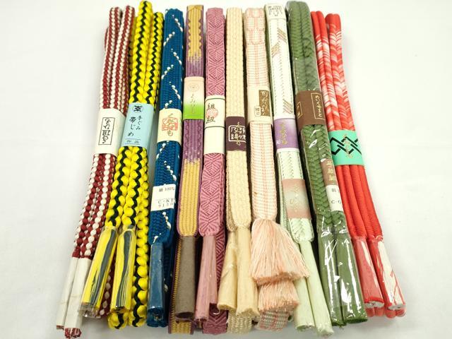 平和屋着物●和装小物　帯締め10本セット　高麗組　唐組　丸組　やまと誂製　逸品　未使用　CABF7551ju
