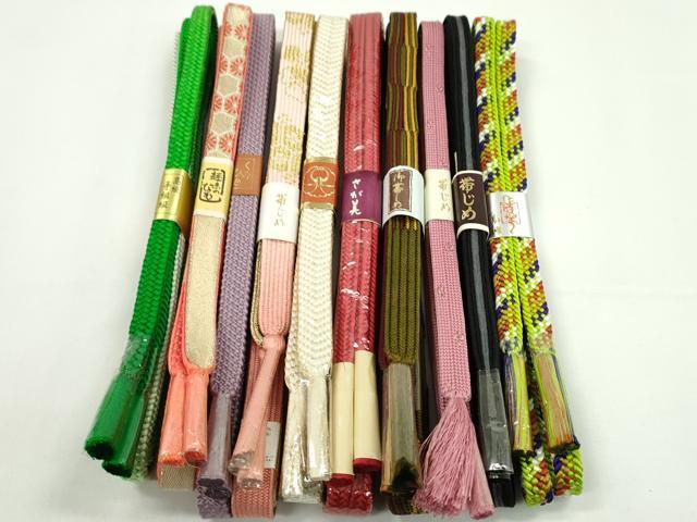 平和屋着物●和装小物　帯締め10本セット　高麗組　冠組　礼装用　さが美扱い　金糸　逸品　未使用　CABF7556ju
