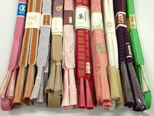 平和屋着物●和装小物　帯締め10本セット　高麗組　笹浪組　本場筑前博多織　大和組　さんび謹製　金糸　逸品　未使用　CABF7567ju