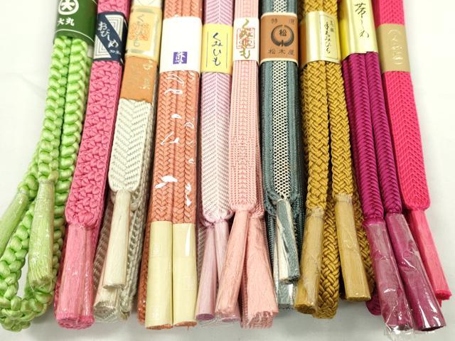 平和屋着物●和装小物　帯締め10本セット　笹浪組　冠組　奈良組　大丸扱い　逸品　未使用　CABF7571ju