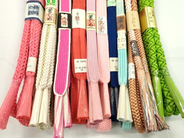 平和屋着物●和装小物　帯締め10本セット　高麗組　鴨川組　礼装用　金糸　逸品　未使用　CABF7575ju