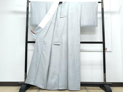 平和屋着物▽訪問着　単衣　枝花文　反端付き　正絹　逸品　CABF7645th
