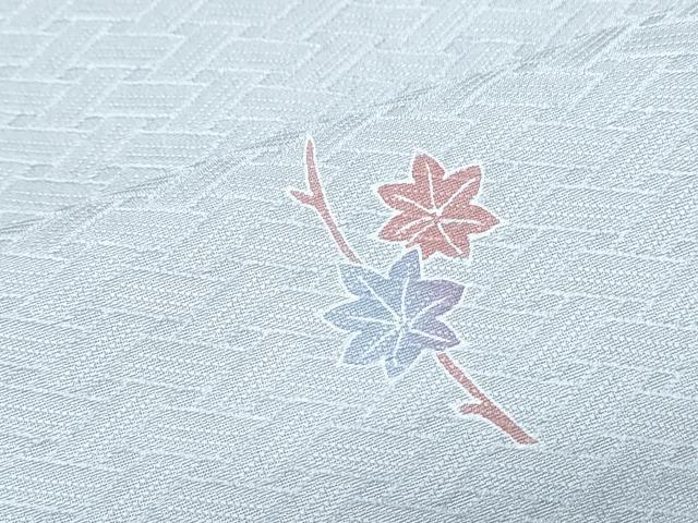 平和屋着物▽訪問着　単衣　枝花文　反端付き　正絹　逸品　CABF7645th