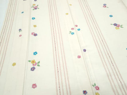 平和屋着物▽上質な紬　単衣　花間道　正絹　逸品　CABF7648th