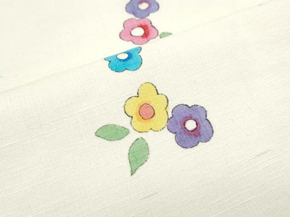 平和屋着物▽上質な紬　単衣　花間道　正絹　逸品　CABF7648th