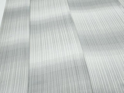平和屋着物▽上質なお召　単衣　格子文　まるやま扱い　正絹　逸品　CABF7650th
