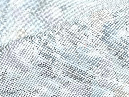平和屋着物▽本場大島紬　単衣　白大島　9マルキ　流水冊子花文　正絹　逸品　CABF7658th