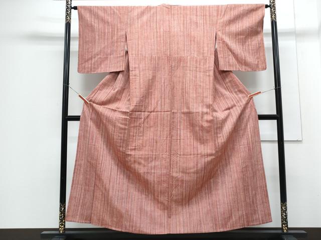 平和屋着物▽上質な紬 単衣 麻の葉文様 正絹 逸品 AAAS9660fy 【公式通販】