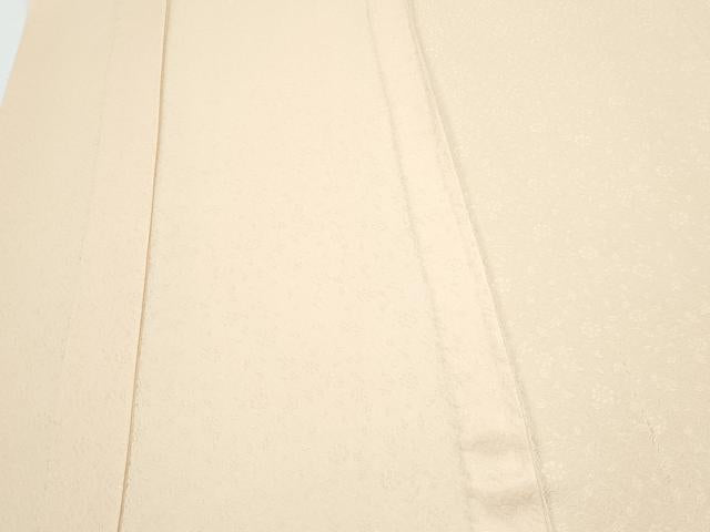 平和屋着物▽上質な色無地　単衣　花唐草地紋　洗柿色　正絹　逸品　CABF7669th