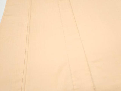 平和屋着物▽上質な紬　単衣　色無地　洒落柿色　正絹　逸品　CABF7672th