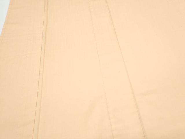 平和屋着物▽上質な紬　単衣　色無地　洒落柿色　正絹　逸品　CABF7672th