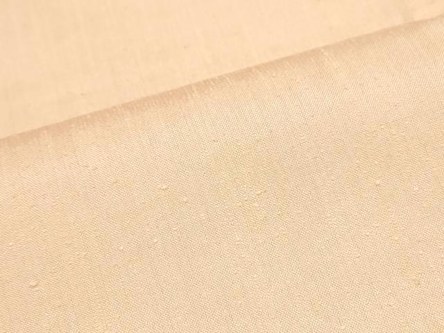 平和屋着物▽上質な紬　単衣　色無地　洒落柿色　正絹　逸品　CABF7672th
