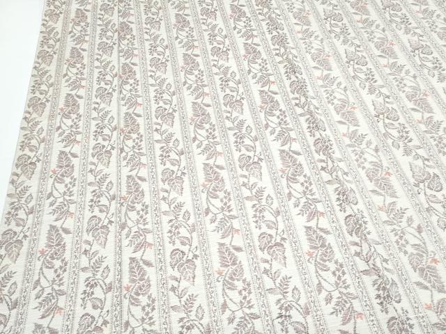平和屋着物▽上質な紬　単衣　蔦の葉間道　正絹　逸品　CABF7674th