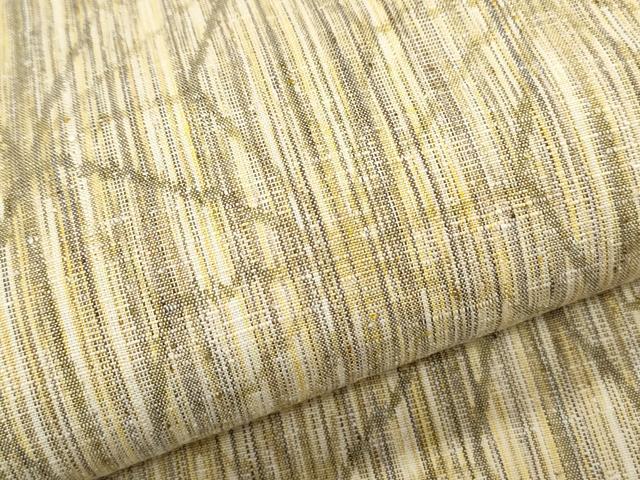 平和屋着物▽上質な紬　単衣　麻の葉文様　正絹　逸品　CABF7675th