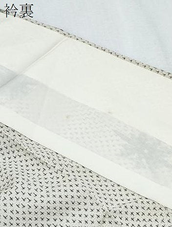 平和屋着物▽本塩沢　単衣　舞花文　正絹　逸品　CABF7679th