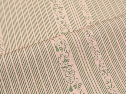 平和屋着物▽上質な小紋　単衣　草花間道　正絹　逸品　CABF7682th