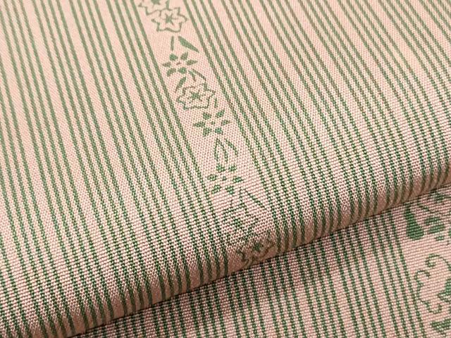 平和屋着物▽上質な小紋　単衣　草花間道　正絹　逸品　CABF7682th
