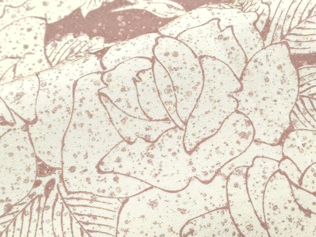 平和屋着物▽上質な小紋　単衣　薔薇　正絹　逸品　CABF7684th