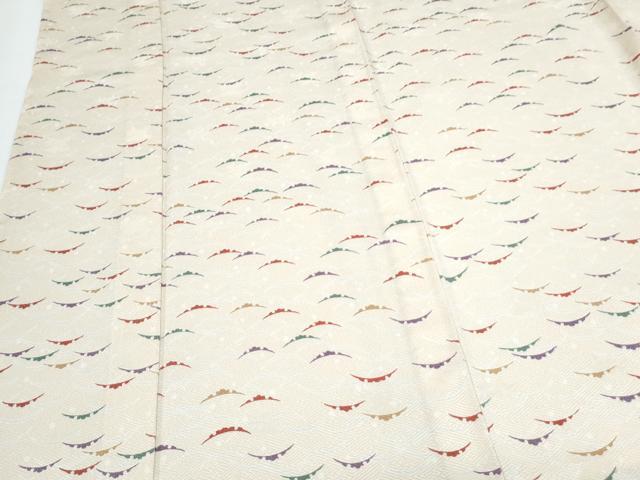 平和屋着物▽上質な小紋　単衣　雪芝文　正絹　逸品　CABF7687th