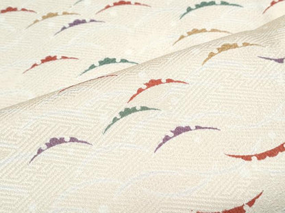 平和屋着物▽上質な小紋　単衣　雪芝文　正絹　逸品　CABF7687th