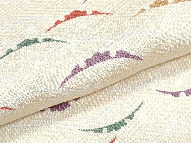 平和屋着物▽上質な小紋　単衣　雪芝文　正絹　逸品　CABF7687th