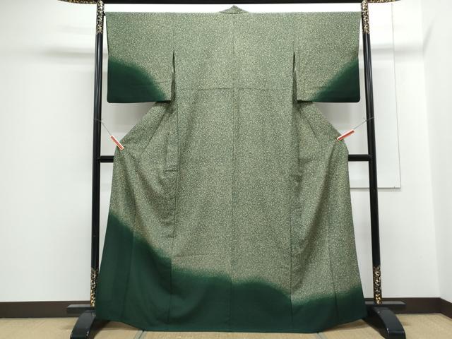 平和屋着物▽訪問着　単衣　霞文　たたき染め　正絹　逸品　CABF7689th