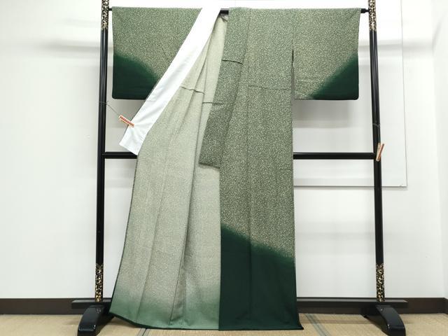 平和屋着物▽訪問着　単衣　霞文　たたき染め　正絹　逸品　CABF7689th