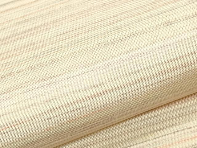 平和屋着物▽上質な紬　単衣　横段文　正絹　逸品　CABF7692th
