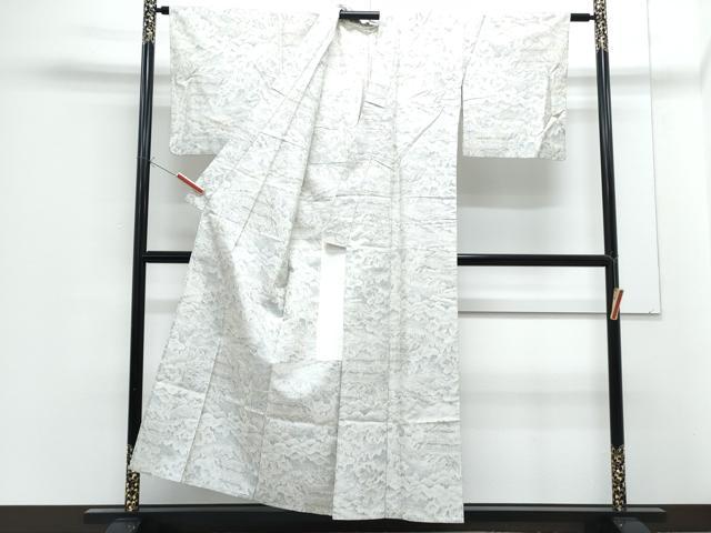 平和屋着物▽上質な紬　単衣　風景文　正絹　逸品　CABF7693th