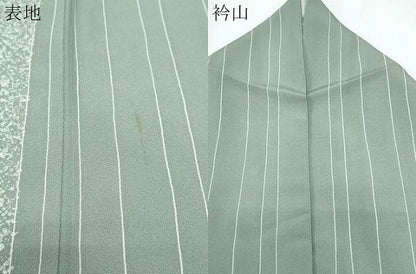 平和屋着物▽上質な小紋　単衣　間道　正絹　逸品　CABF7701th