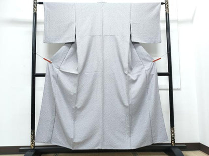 平和屋着物▽江戸小紋　単衣　花尽し　正絹　逸品　CABF7705th