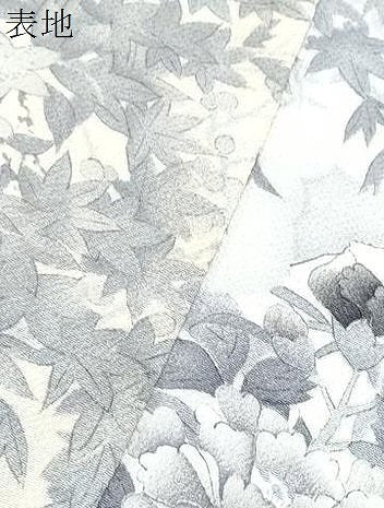 平和屋着物▽上質な小紋　単衣　花鳥文　正絹　逸品　CABF7707th
