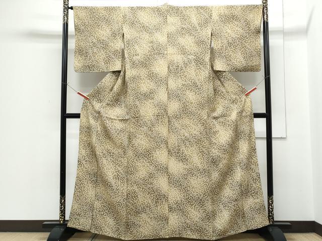 平和屋着物▽上質な小紋　単衣　舞花文　暈し染め　正絹　逸品　CABF7708th