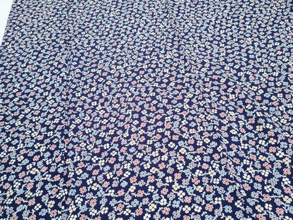 平和屋着物▽上質な小紋　単衣　草花文　正絹　逸品　CABF7709th