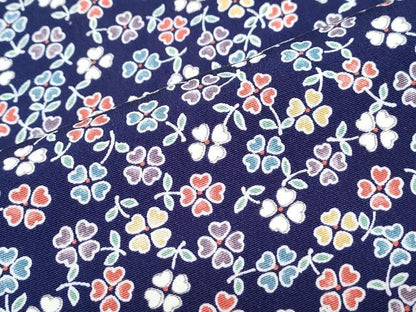 平和屋着物▽上質な小紋　単衣　草花文　正絹　逸品　CABF7709th