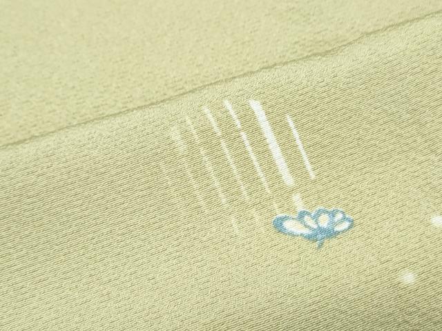 平和屋着物▽上質な小紋　単衣　兎　雪輪花文　正絹　逸品　CABF7714th