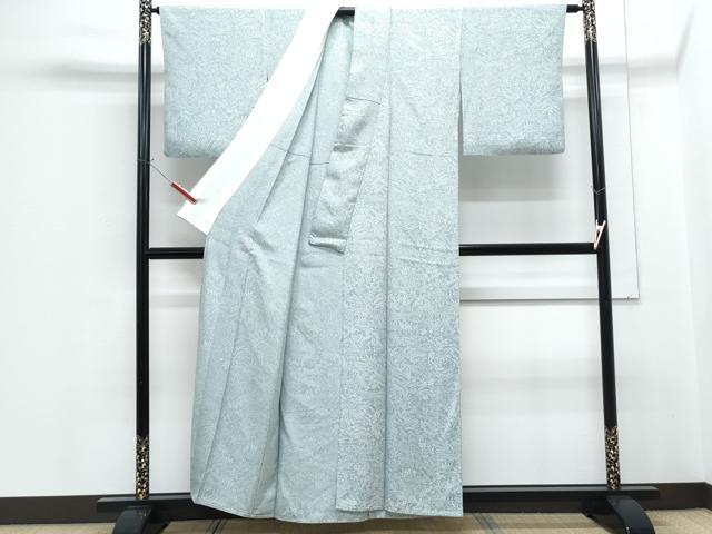 平和屋着物▽上質な小紋　単衣　渡橋流水文　正絹　逸品　CABF7723th