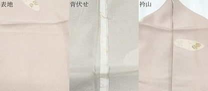 平和屋着物▽上質な小紋　単衣　貝合わせ松葉文　正絹　逸品　CABF7726th