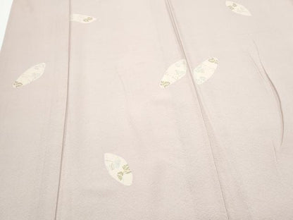 平和屋着物▽上質な小紋　単衣　貝合わせ松葉文　正絹　逸品　CABF7726th