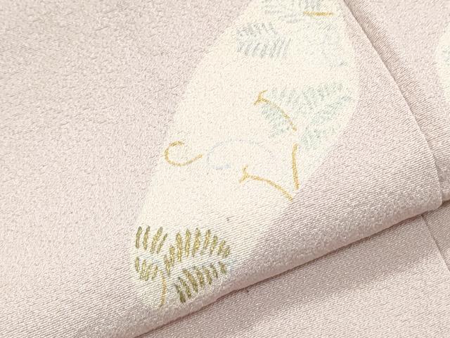平和屋着物▽上質な小紋　単衣　貝合わせ松葉文　正絹　逸品　CABF7726th