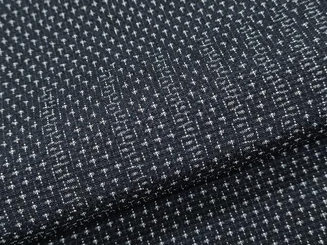 平和屋着物▽塩沢紬　単衣　110亀甲　色紙吉祥文　正絹　逸品　CABF7728th