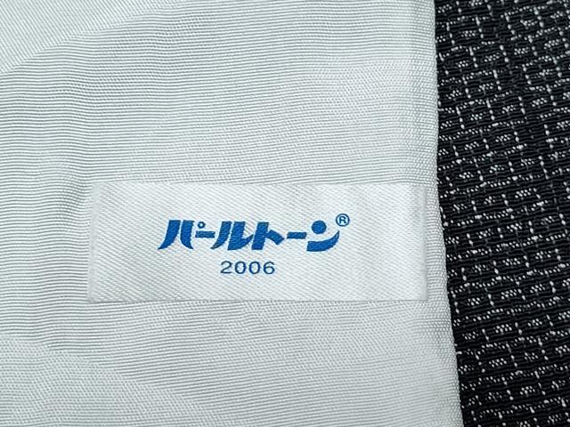 平和屋着物▽塩沢紬　単衣　110亀甲　色紙吉祥文　正絹　逸品　CABF7728th